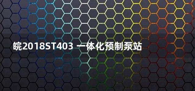 皖2018ST403 一体化预制泵站图集